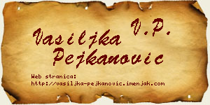 Vasiljka Pejkanović vizit kartica